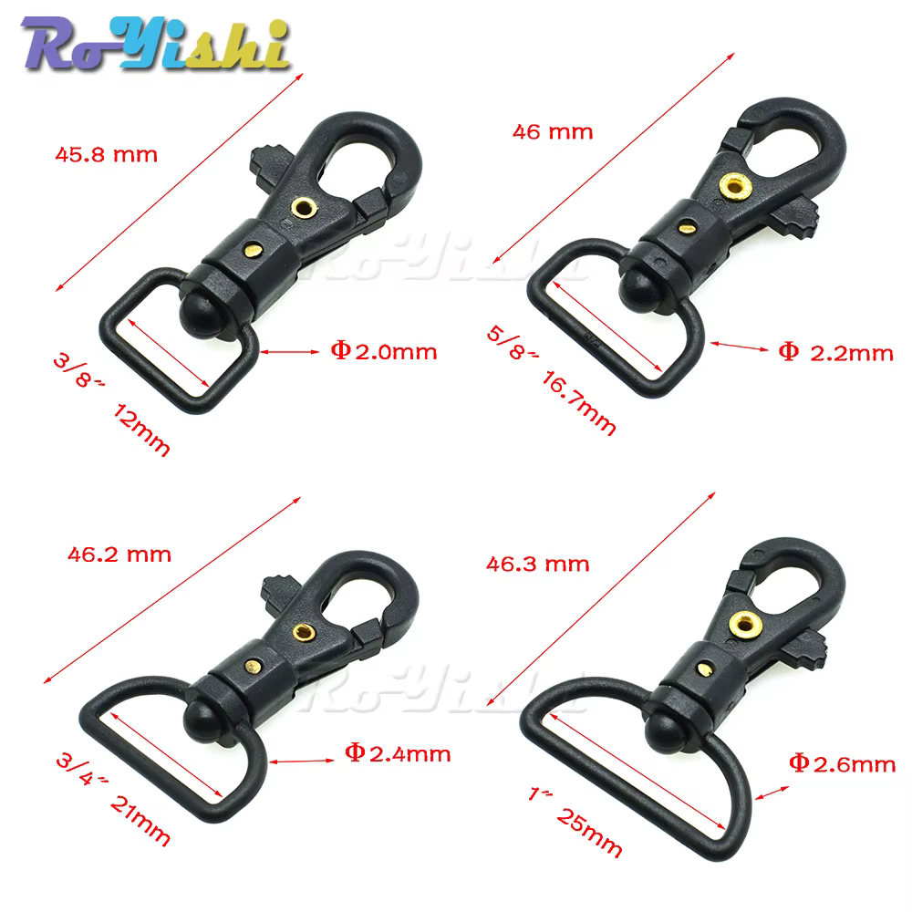 Mosquetón giratorio plástico para correas tácticas MOLLE - imagen 5