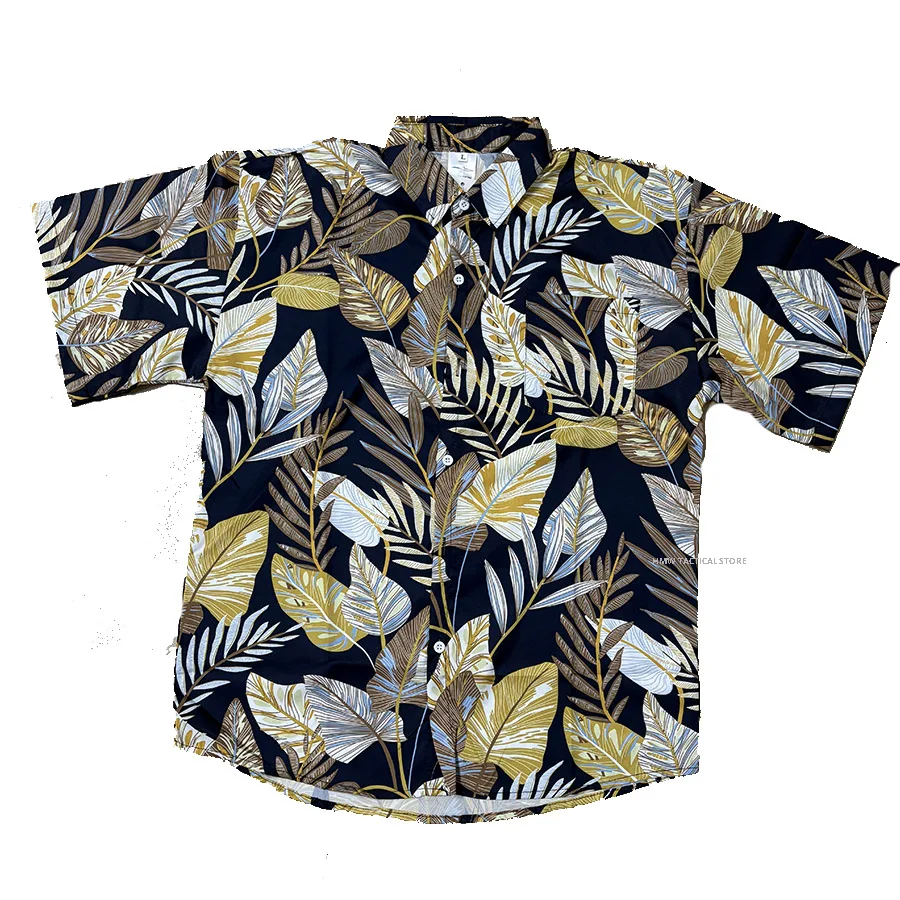 Vista frontal de la camisa tropical