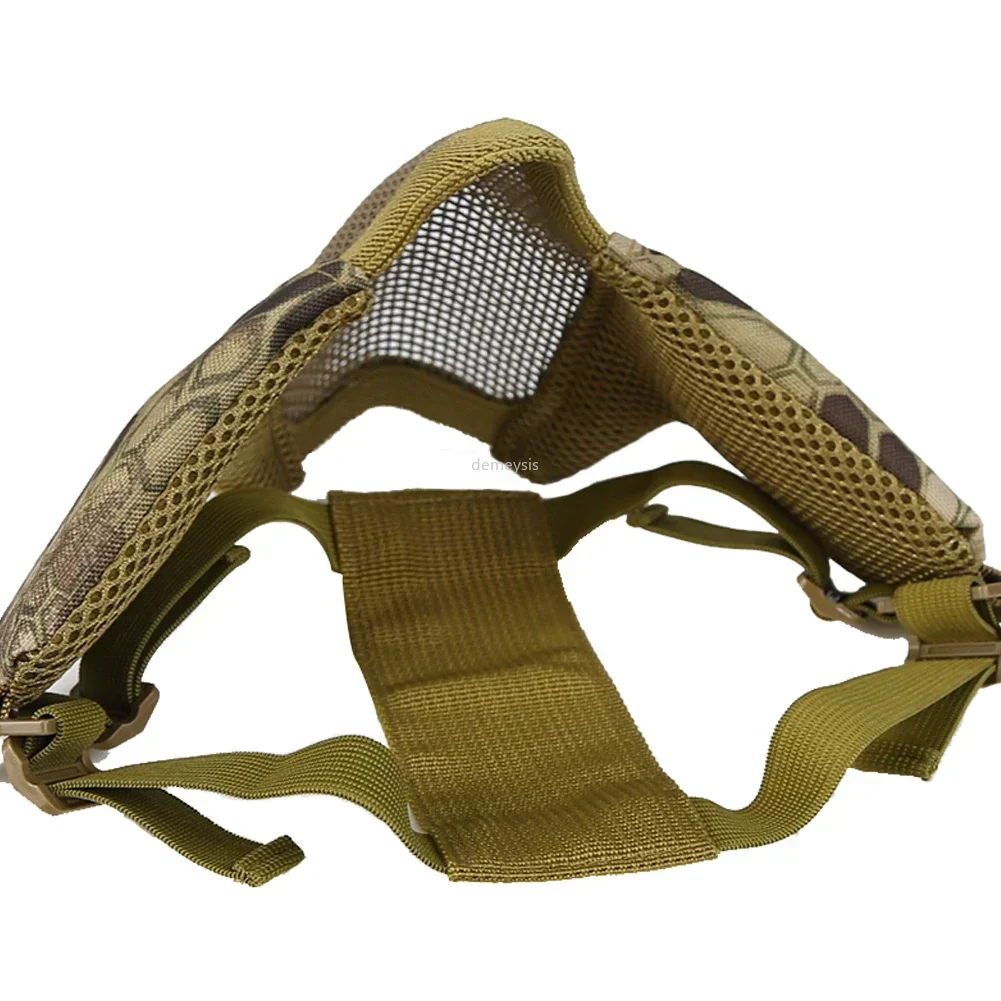 Mascarilla táctica Airsoft de malla de acero – Protector facial transpirable - imagen 4