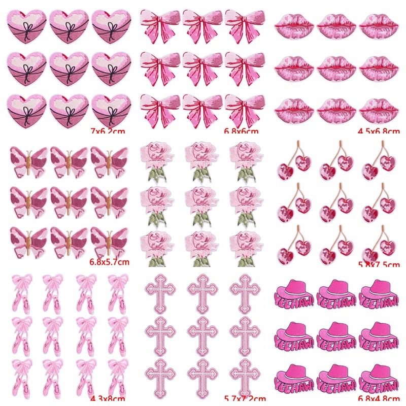 Parche termoadhesivo bordado flores mariposas para chaqueta táctica - imagen 5