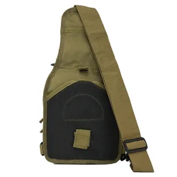 Bolsa táctica MOLLE para pecho con funda de pistola tipo bandolera