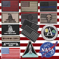 Parche táctico bordado bandera USA para coser o planchar