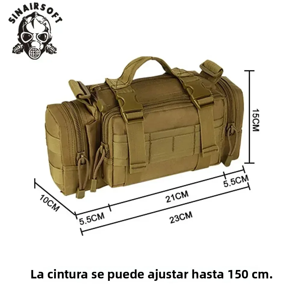 Bolsa de cintura táctica impermeable con sistema MOLLE