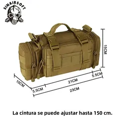 Bolsa de cintura táctica impermeable con sistema MOLLE