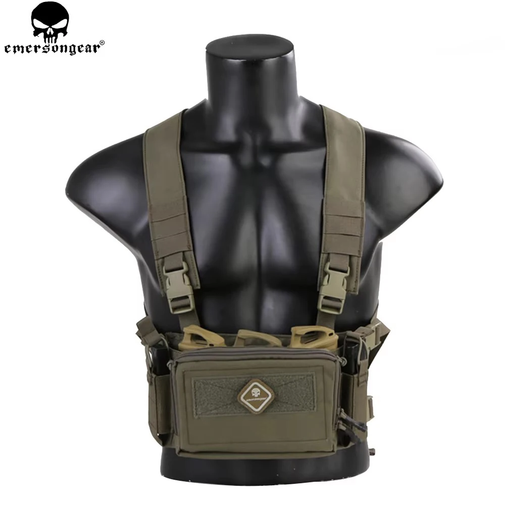 Emersongear D3CR Micro portaplaca táctico MOLLE de pecho