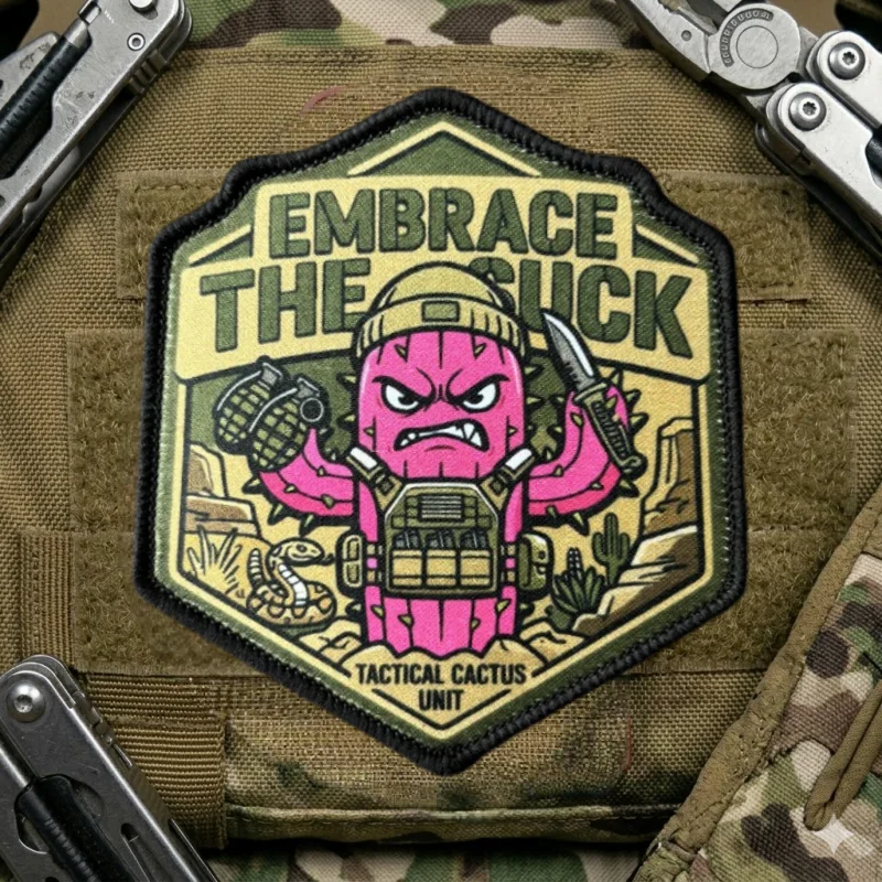 Cactus Soldier Parche bordado táctico con gancho y bucle - imagen 5