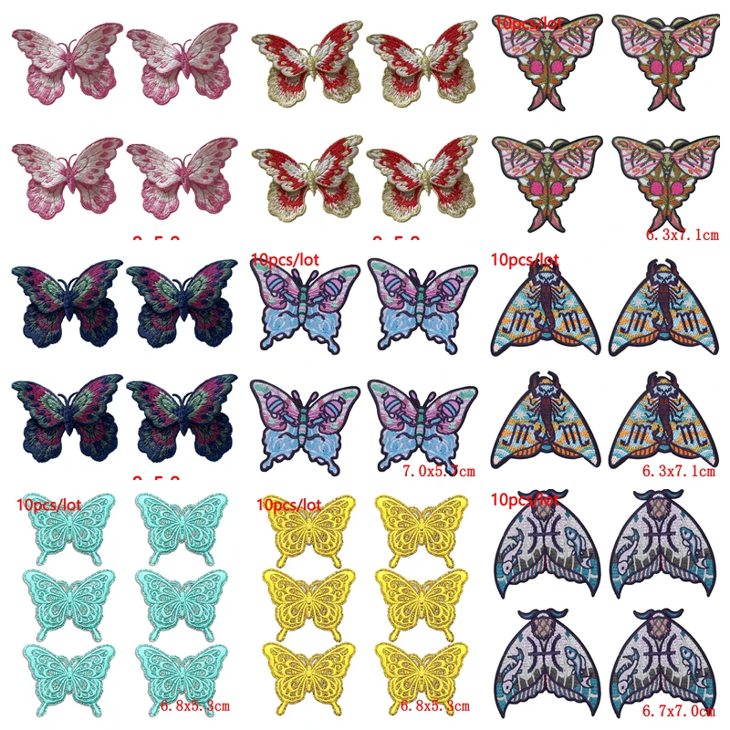 Parche termoadhesivo de mariposas y polillas