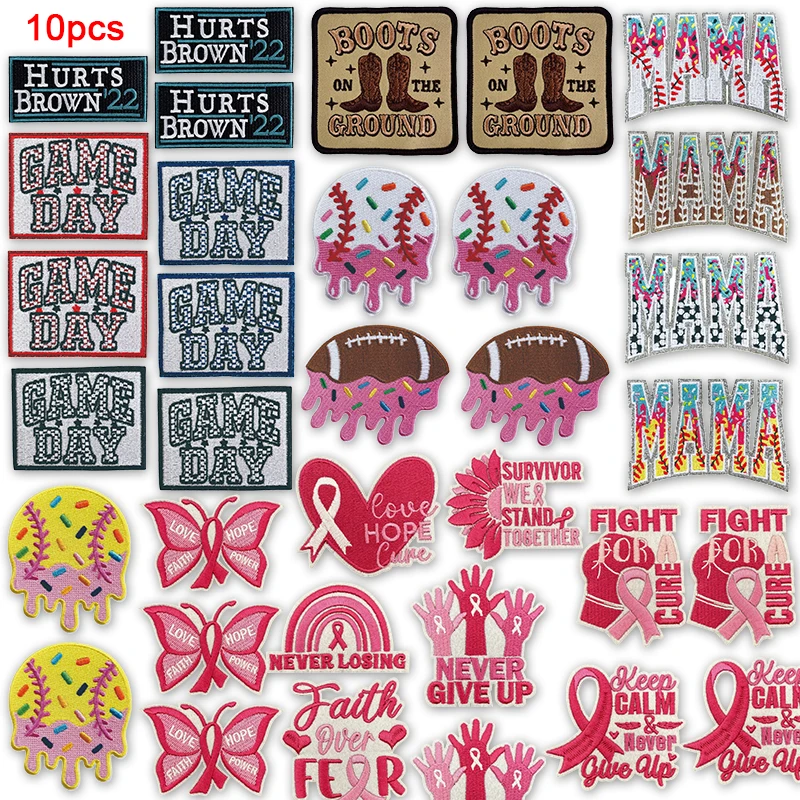 Parche termoadhesivo bordado cinta rosa concienciación cáncer de mama - imagen 2