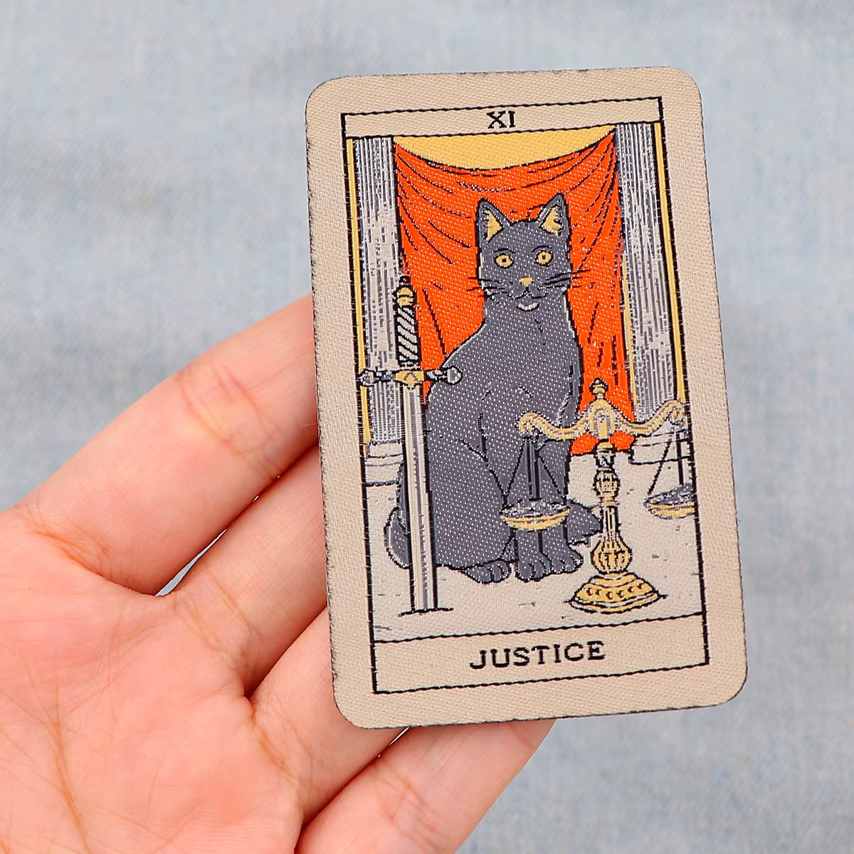 Parche MOLLE bordado gato negro y luna – Tarot esotérico - imagen 4