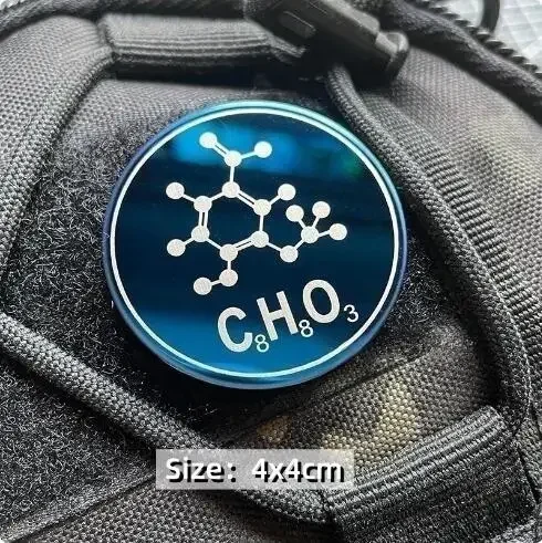 Parche táctico gancho y bucle PI – Insignia científica metal químico - imagen 4