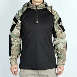 Camiseta táctica con capucha impermeable para uso militar