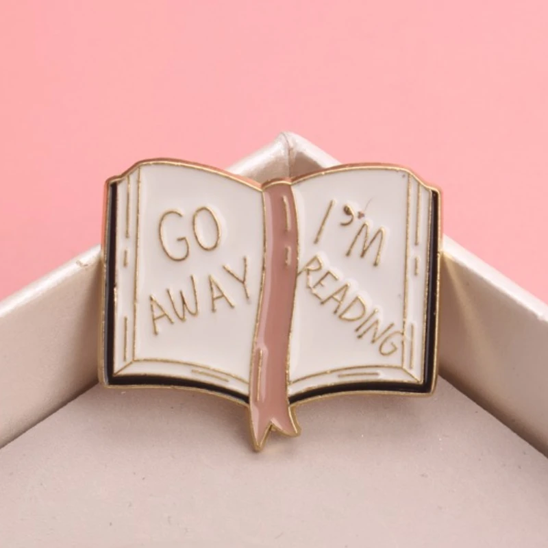 Broche de solapa en forma de libro amoroso para lectura - imagen 3