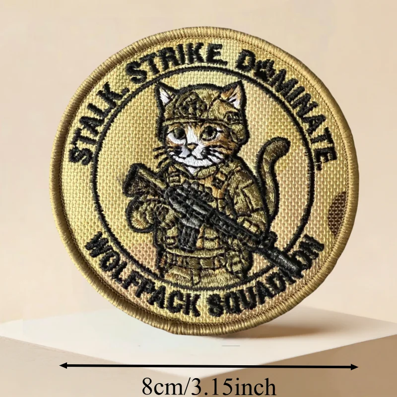 Cat Operator Parche táctico bordado con velcro para chaleco - imagen 5
