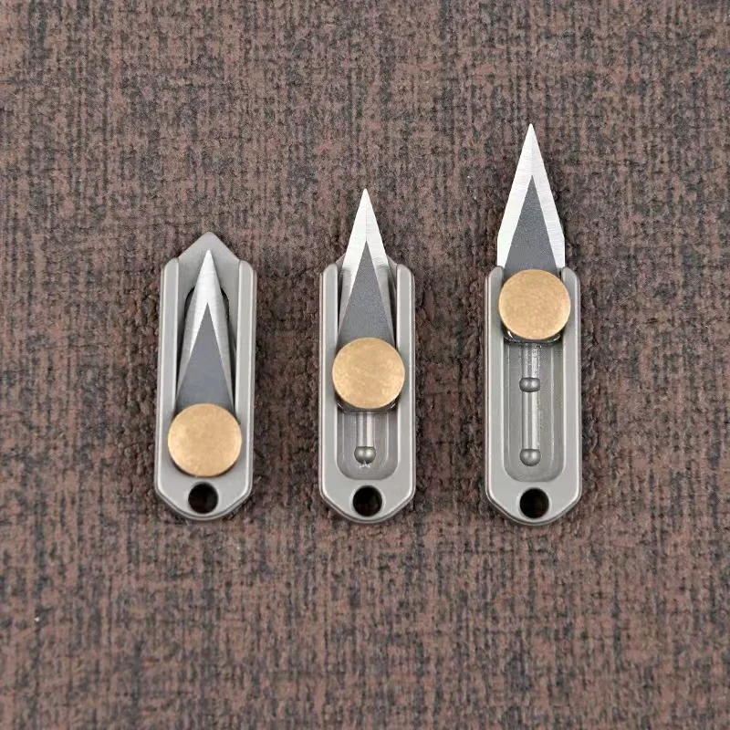 Cuchillo plegable táctico EDC titanio – Hoja D2 para camping y outdoor - imagen 4