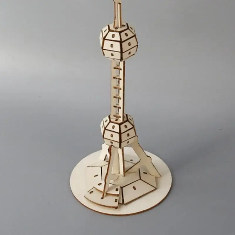 Juego de construcción de madera torre emblemática artesanal infantil - imagen 5