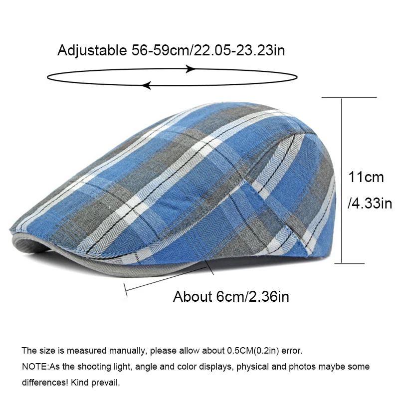 Gorra táctica newsboy de cuadros unisex para primavera/verano - imagen 2