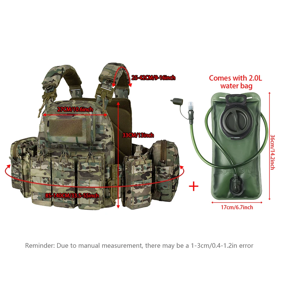 Chaleco táctico camuflaje transpirable con hebilla liberación rápida - imagen 2