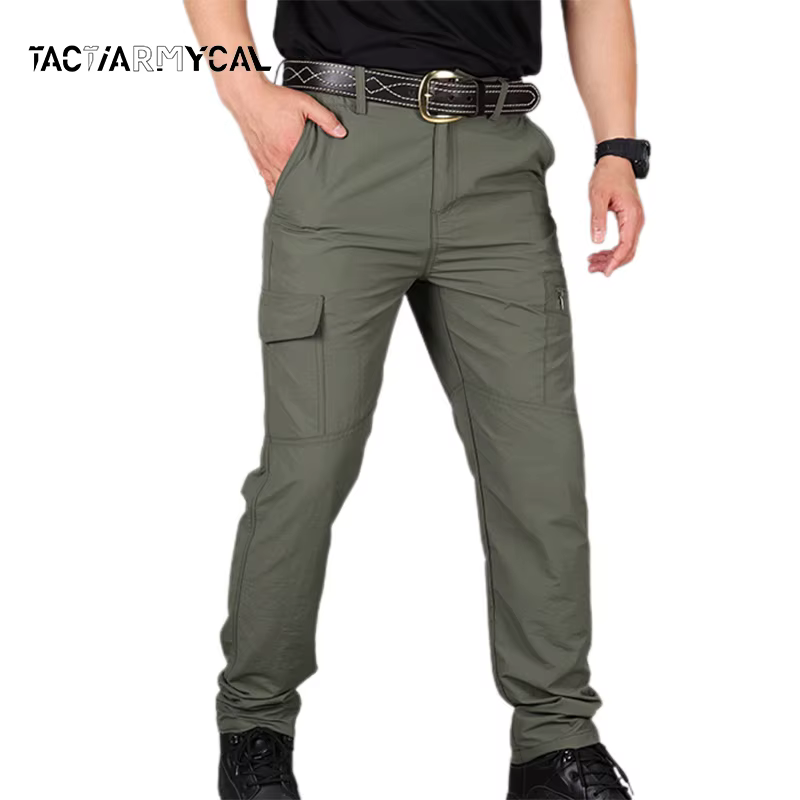 Pantalones tácticos cargo transpirables impermeables multibolsillo