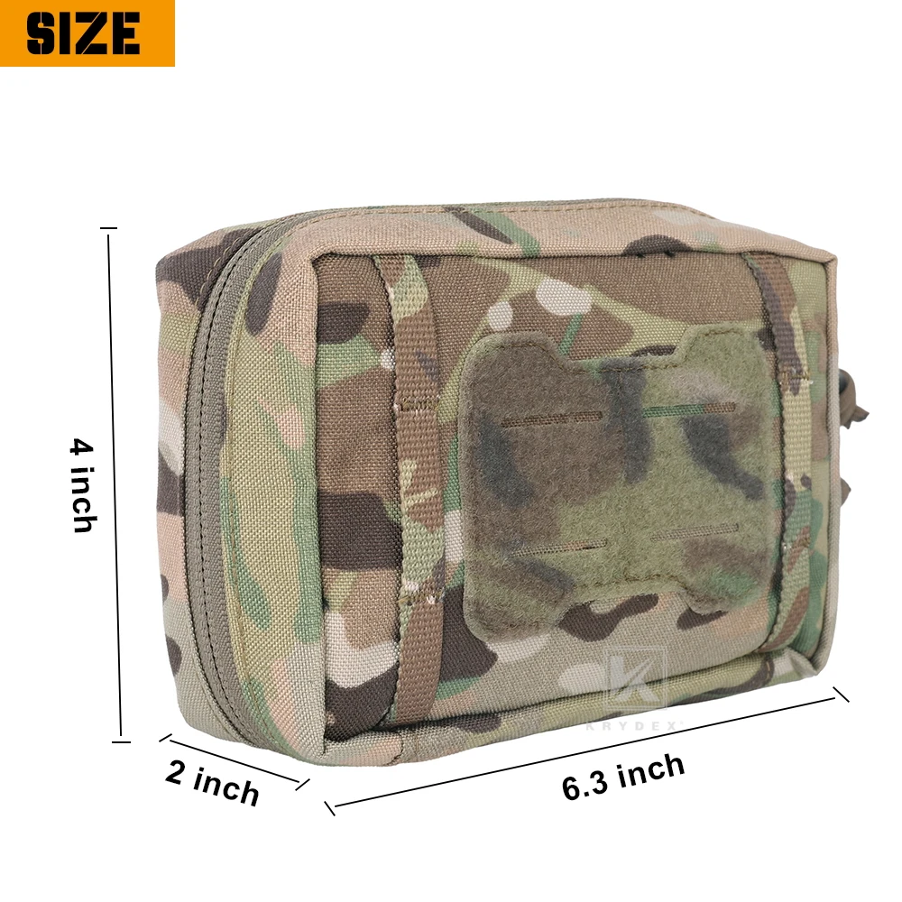 KRYDEX Bolsa táctica MOLLE EDC de nylon 500D para cinturón