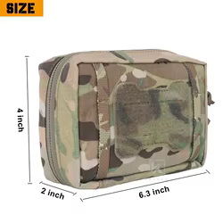 KRYDEX Bolsa táctica MOLLE EDC de nylon 500D para cinturón