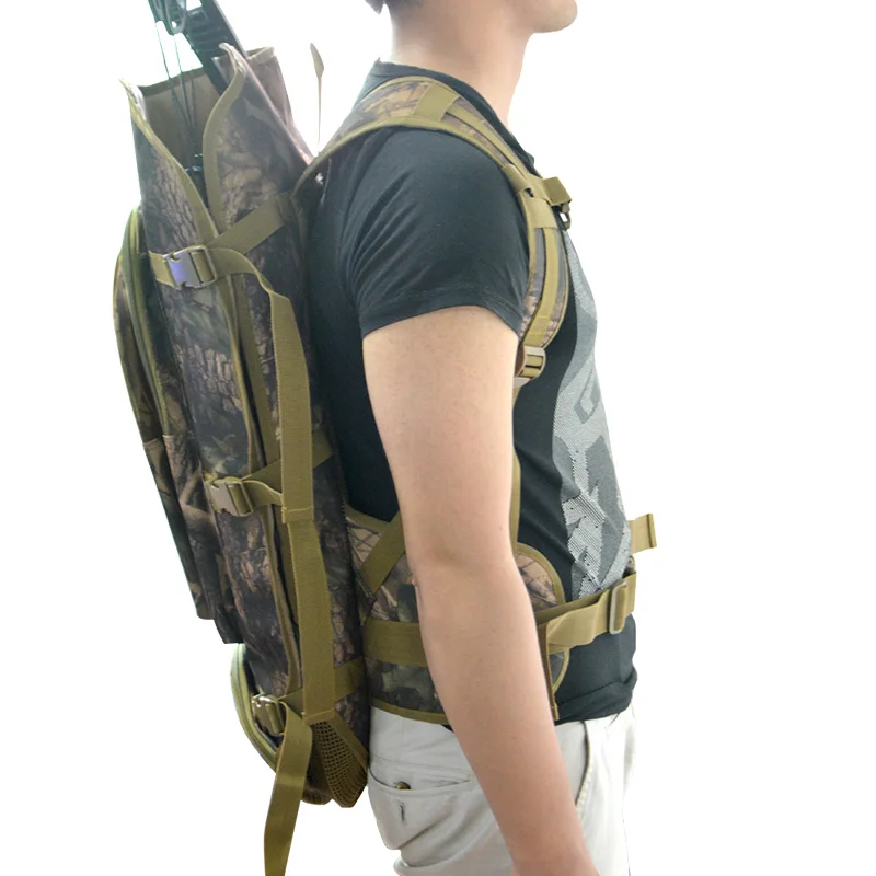 Funda de arco compuesto camuflaje – Mochila táctica para caza y tiro - imagen 4