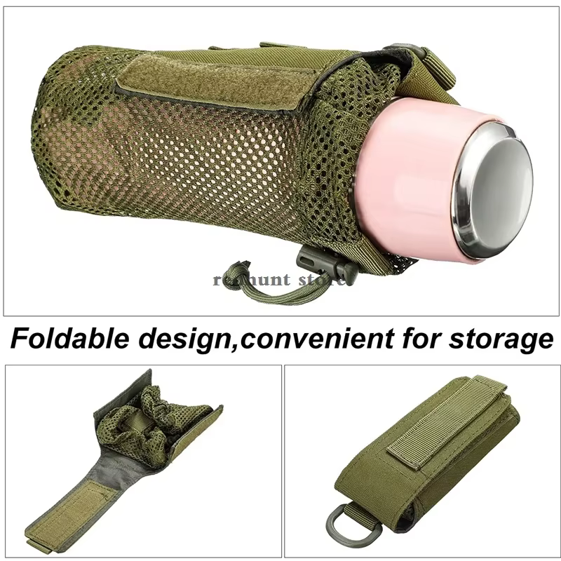 Portabotellas táctico MOLLE con funda térmica aislante para exterior - imagen 3