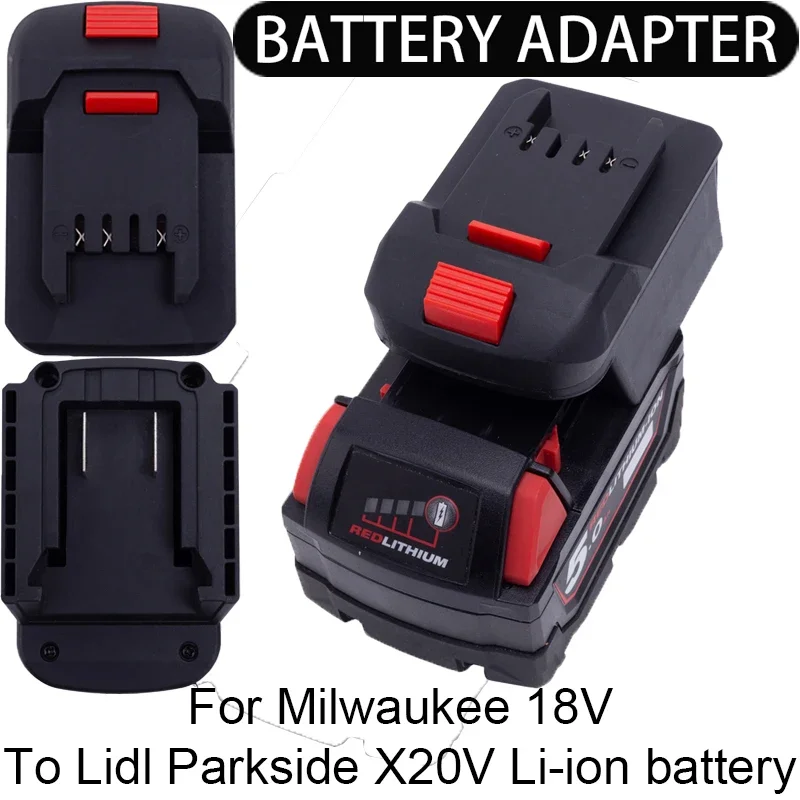 Adaptador baterías Makita Bosch Milwaukee DeWalt para Parkside - imagen 5
