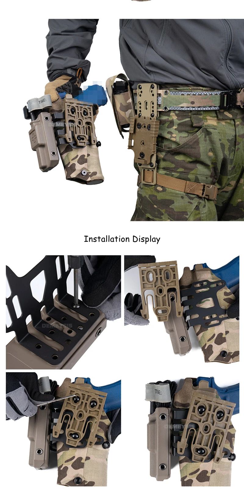 Tactical Holster Expansion Bracket Adapter Adjustable Tourniquet Holder Quick Locking System Extension Plate Holsters Gear - Funcional