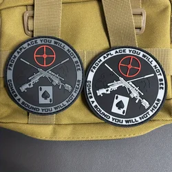 Parche PVC Francotirador con Velcro y Tarjeta As – Moral Táctica
