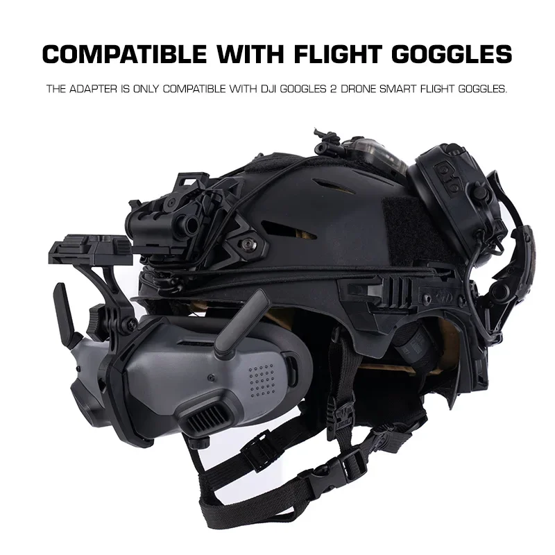 Soporte adaptador casco DJI Goggles 2 con GoPro y FPV Wilcox G24 - imagen 3