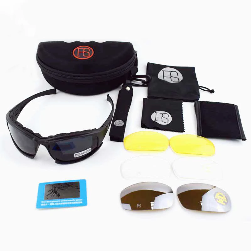 Gafas tácticas polarizadas con 4 lentes intercambiables - imagen 3
