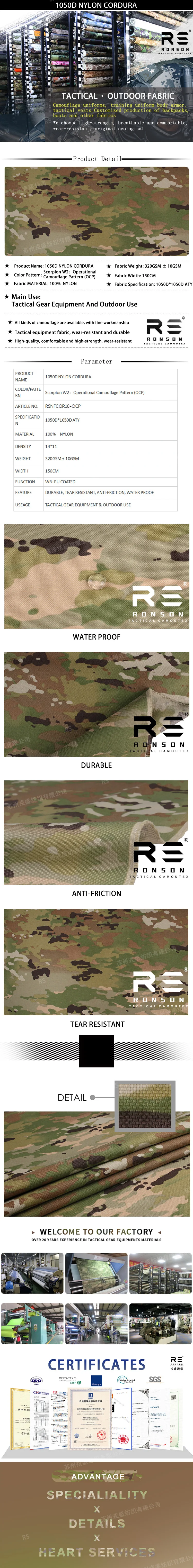Textura y patrón Scorpion W2 OCP en tela