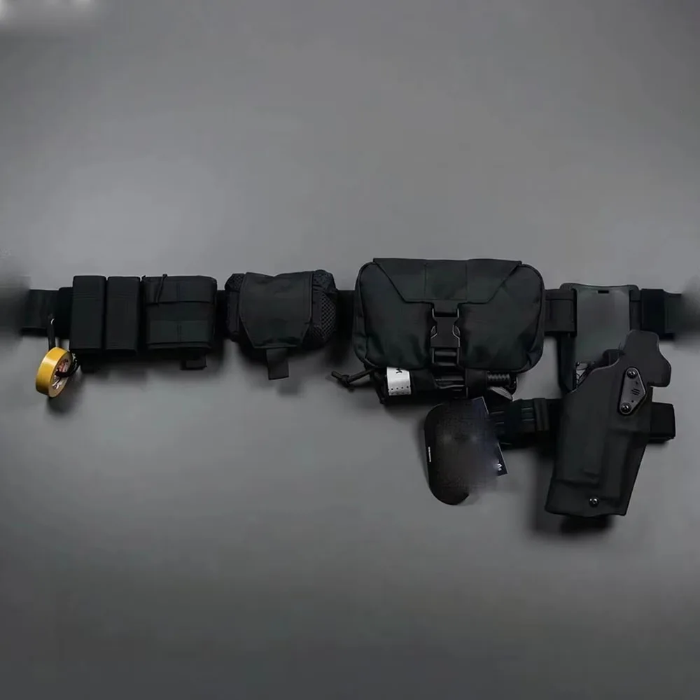 Cinturón táctico MOLLE liberación rápida – Airsoft caza tiro con fundas