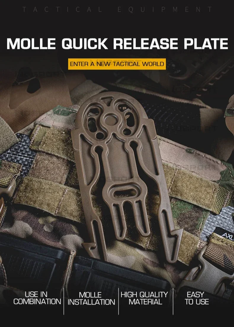 Plataforma adaptadora táctica MOLLE para funda de pistola