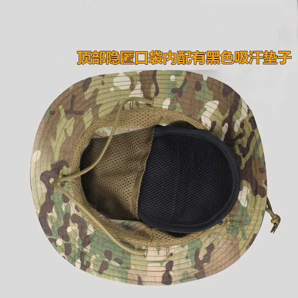 Sombrero boonie táctico camuflaje ala ancha protección solar - imagen 5