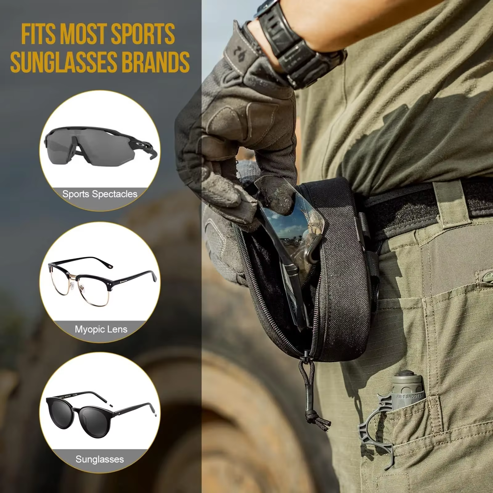 ONETIGRIS Estuche MOLLE para gafas tácticas - imagen 4