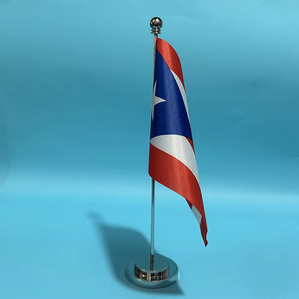 Bandera de Puerto Rico de poliéster para decoración de mesa - imagen 4