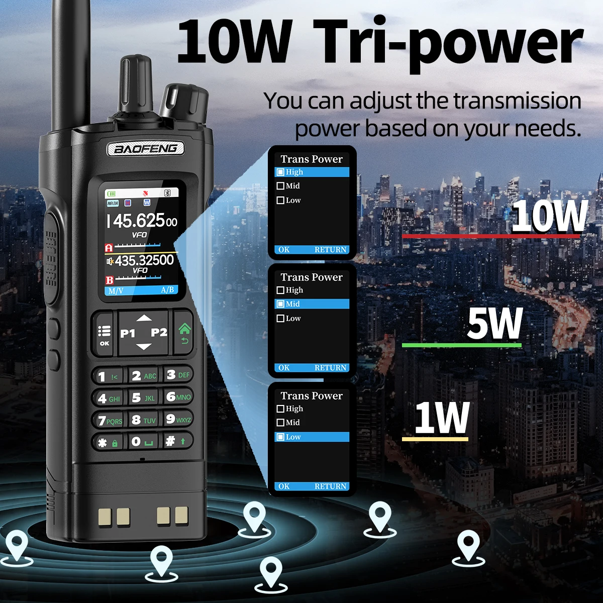 BAOFENG UV-32 Walkie talkie con GPS y programación Bluetooth - imagen 5