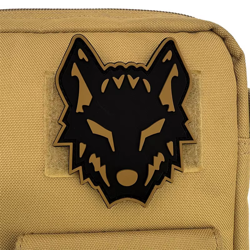 Parche táctico velcro cabeza de lobo 3D PVC moral - imagen 4