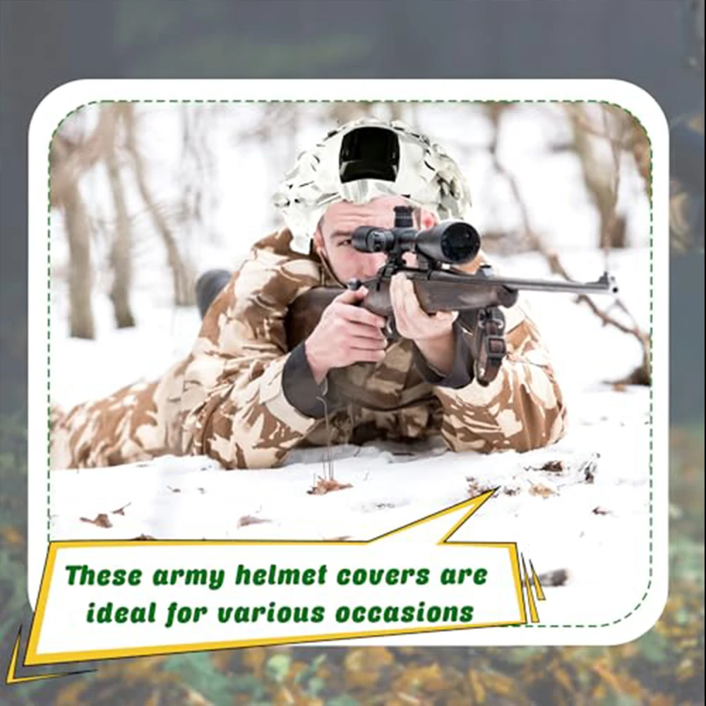 Funda táctica para casco camuflaje hojas, malla transpirable - imagen 5