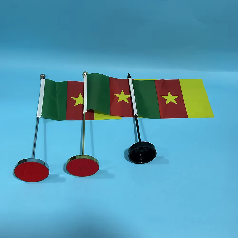 Bandera de escritorio Camerún nacional en poliéster