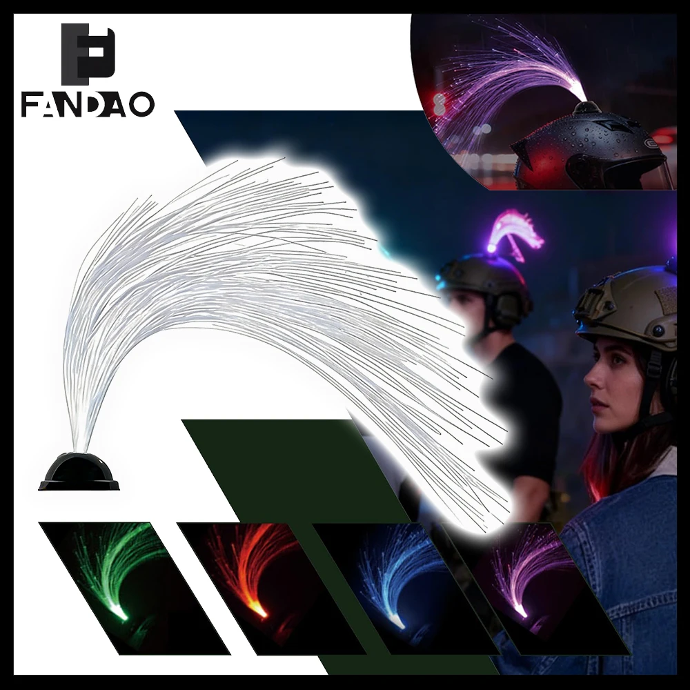 Luz táctica de señalización LED recargable para casco, cuatro colores - imagen 5