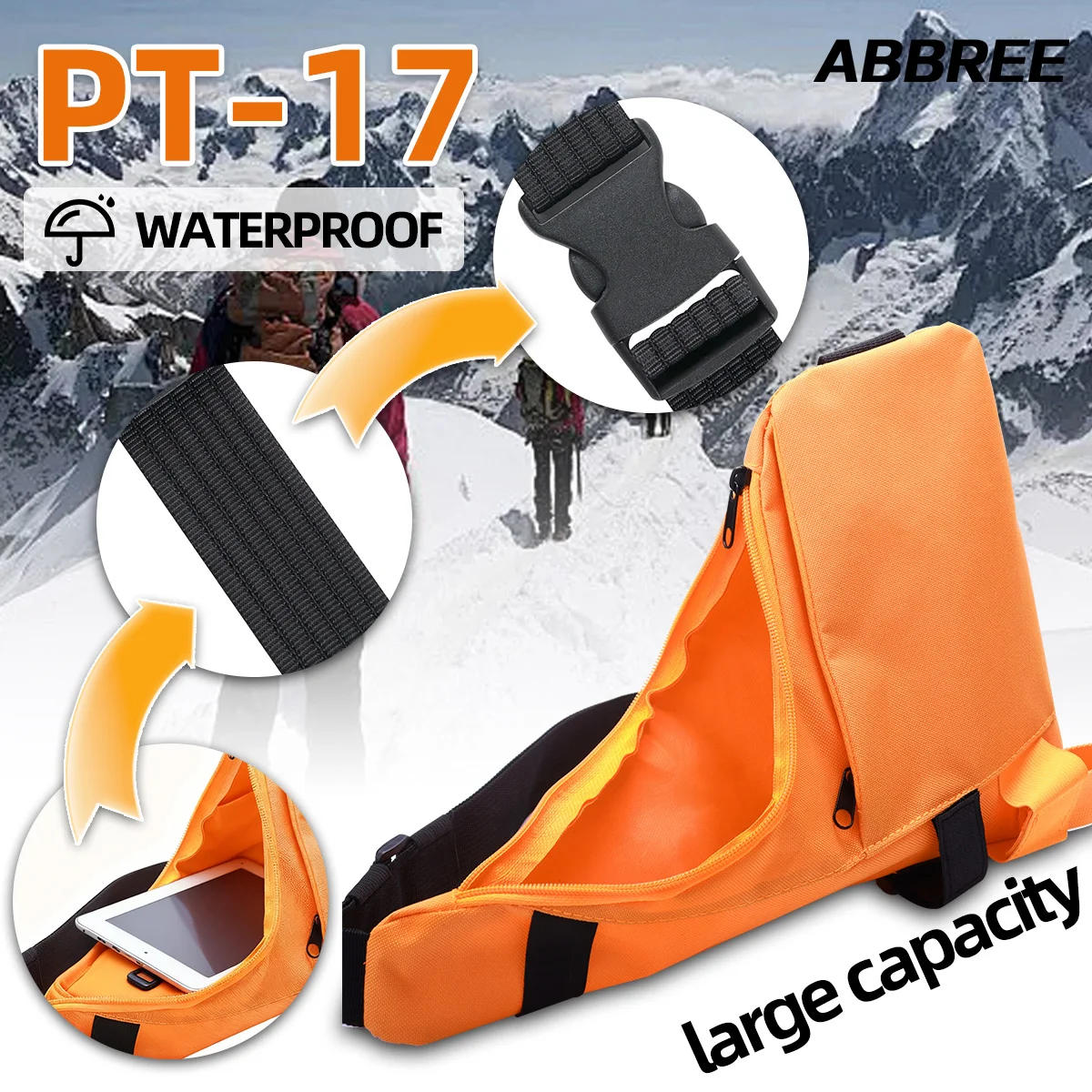 Bolsa ABBREE en L para walkie UV-5R – Táctica impermeable manos libres - imagen 5