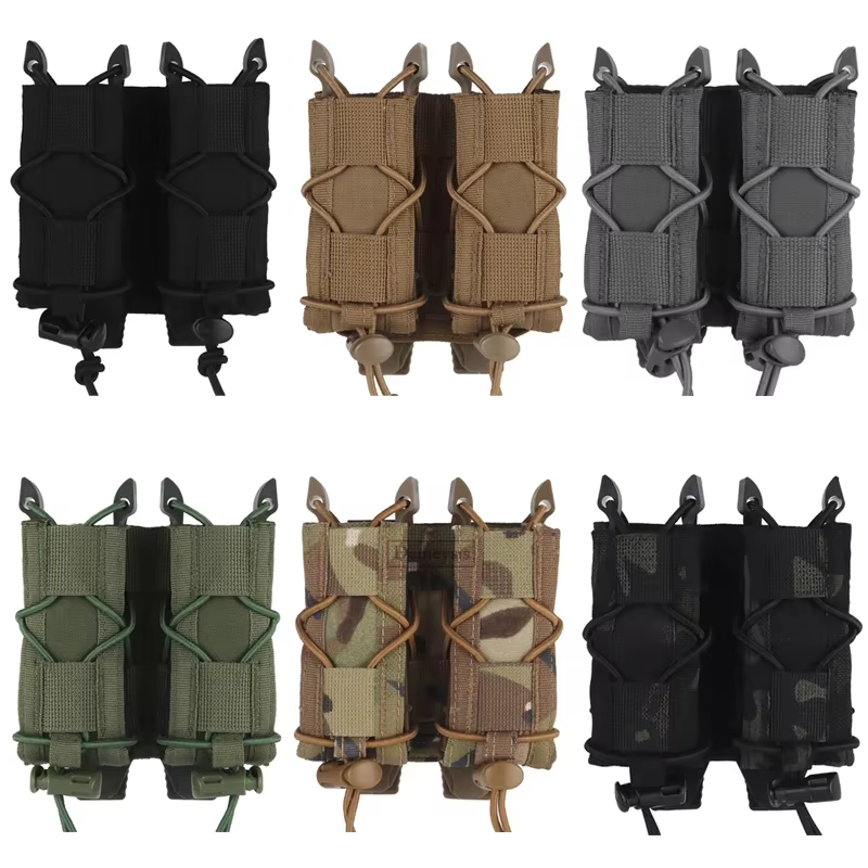 Bolsa porta cargadores 9mm doble con tapa abierta - MOLLE cinturón - imagen 5