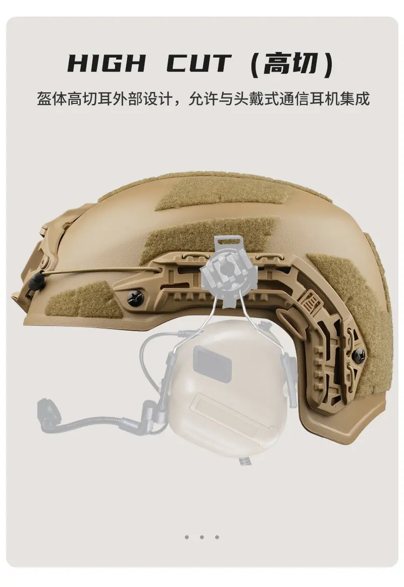 Casco táctico antimotín ABS de corte alto para exterior - imagen 5