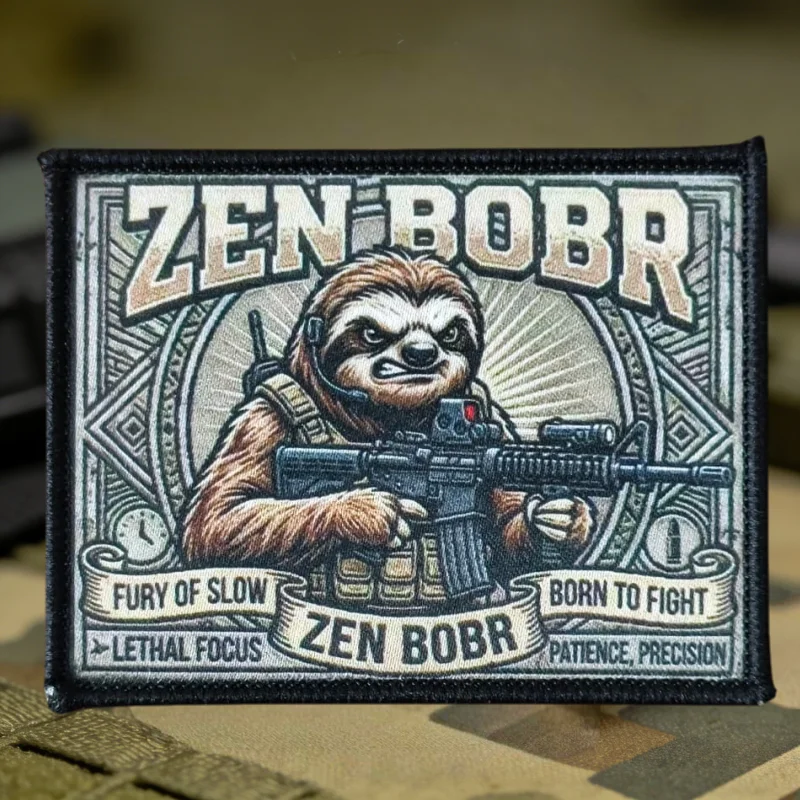 ZEN BOBR Parche Velcro táctico lombriz para chalecos y mochilas - imagen 4