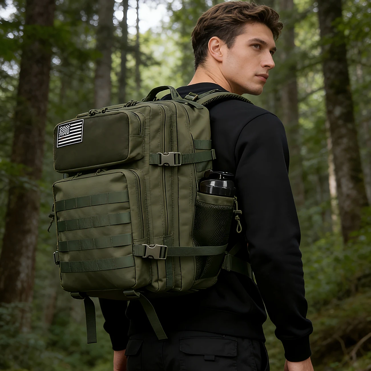 Mochila táctica MOLLE gran capacidad ripstop para senderismo y caza - imagen 2