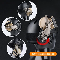 WADSN Soporte auriculares táctico con adaptador riel para casco