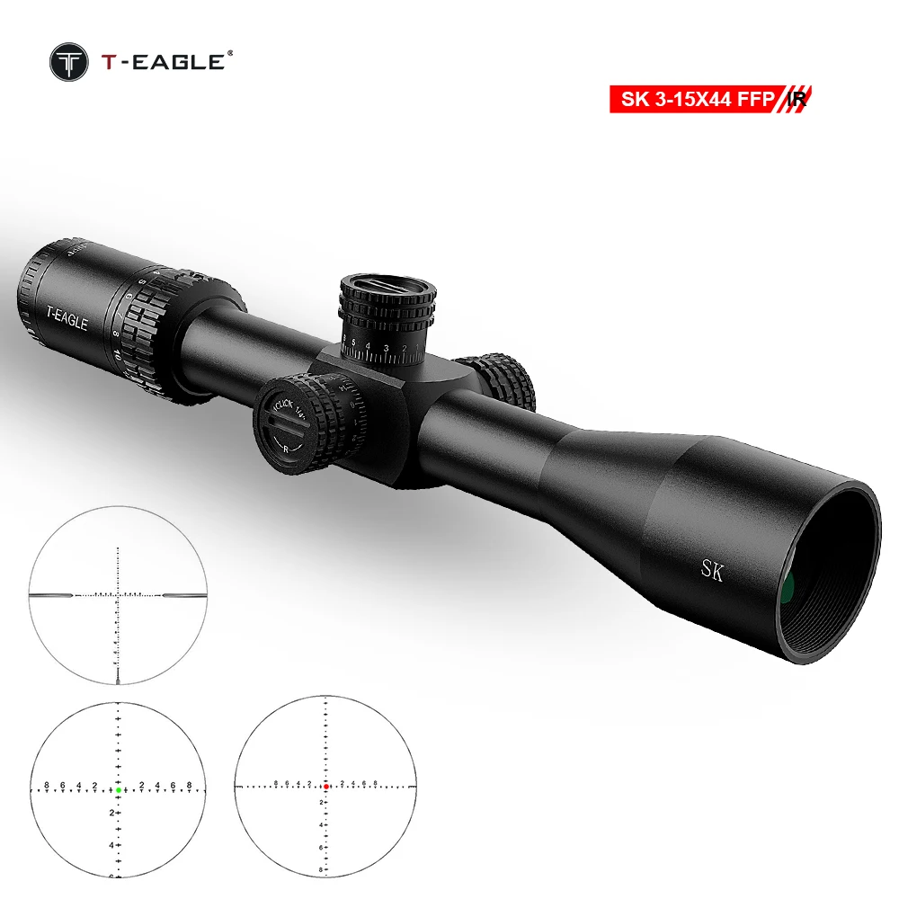 T-Eagle SK visor de rifle táctico FFP con retícula grabada IR - imagen 4