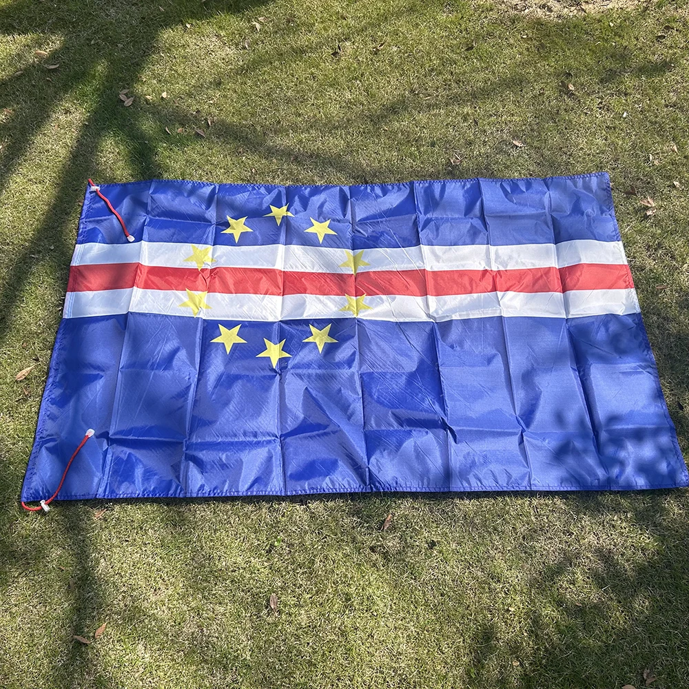 Bandera de Cabo Verde de poliéster para interior y exterior resistente - imagen 3